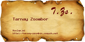 Tarnay Zsombor névjegykártya